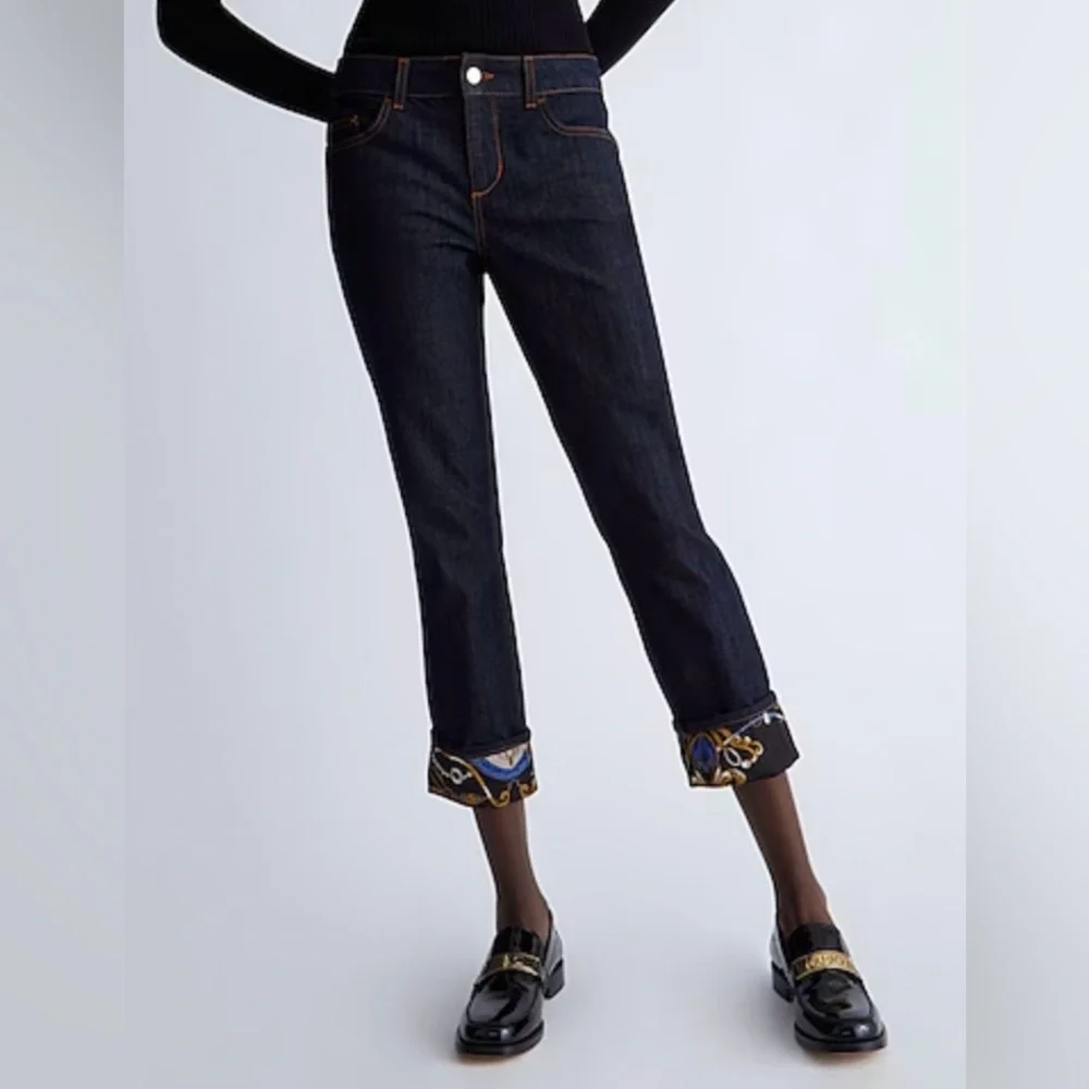 LIU*JO CROPPED BOTTOM UP JEANS - Picture 4 of 12